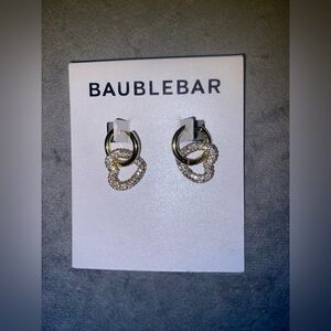 BNWT BaubleBar Gaia Crystal Charm Hoop Earrings $38